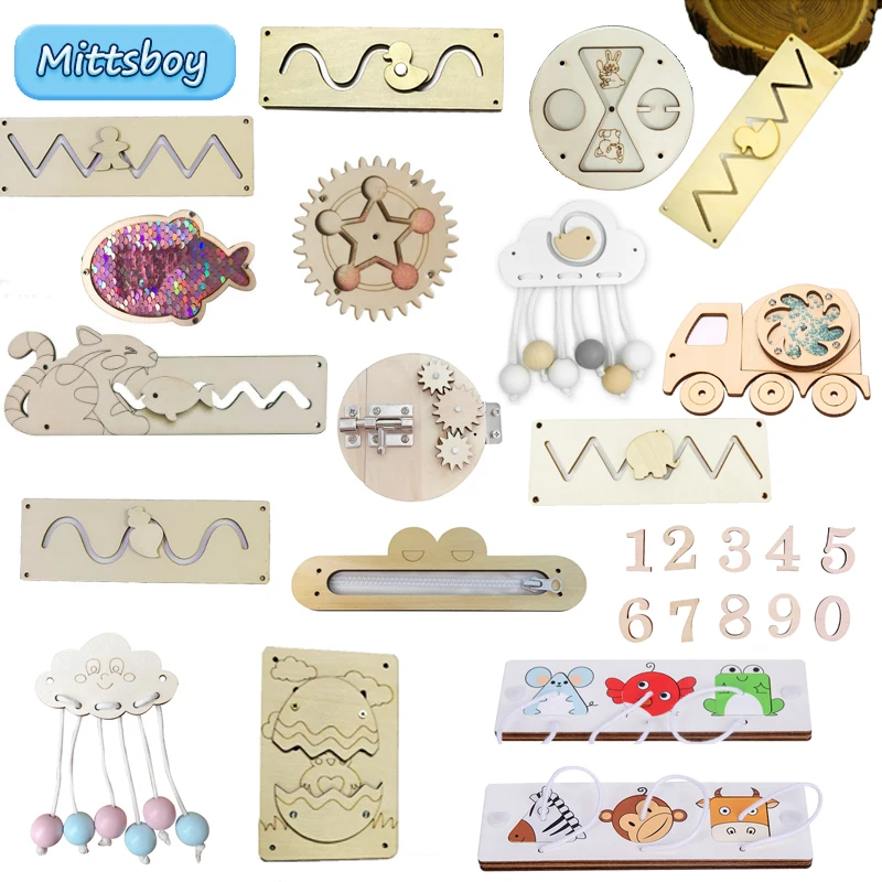 Woodworking Usa - Tablero ocupado DIY, juguetes educativos Montessori,