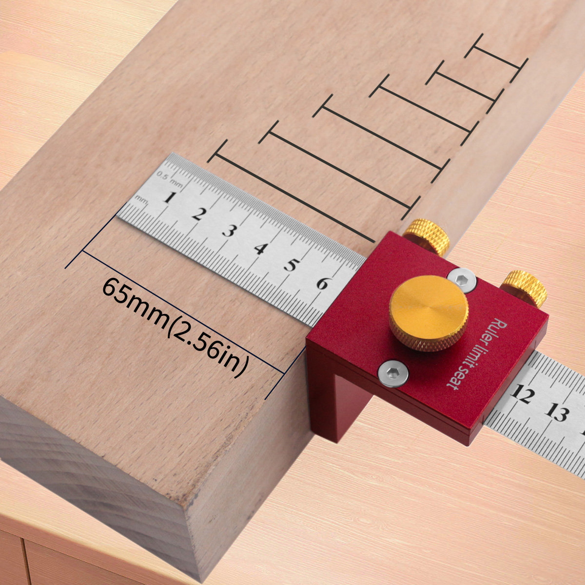 Woodworking Marking Gauge - Regla de trazado de 30cm/12 pulgadas,