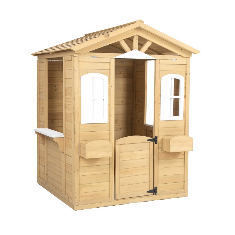 Woodworking Outdoor Furniture - Casita de Juegos Moderna y Clásica