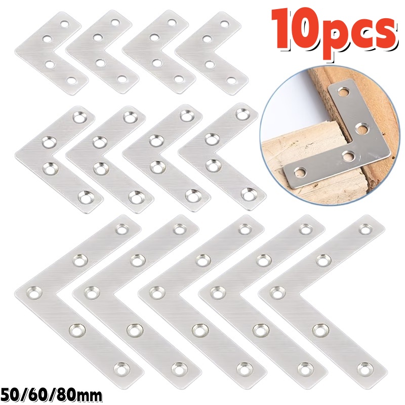 Woodworking Joint Types - 10 Piezas de Soportes de Esquina