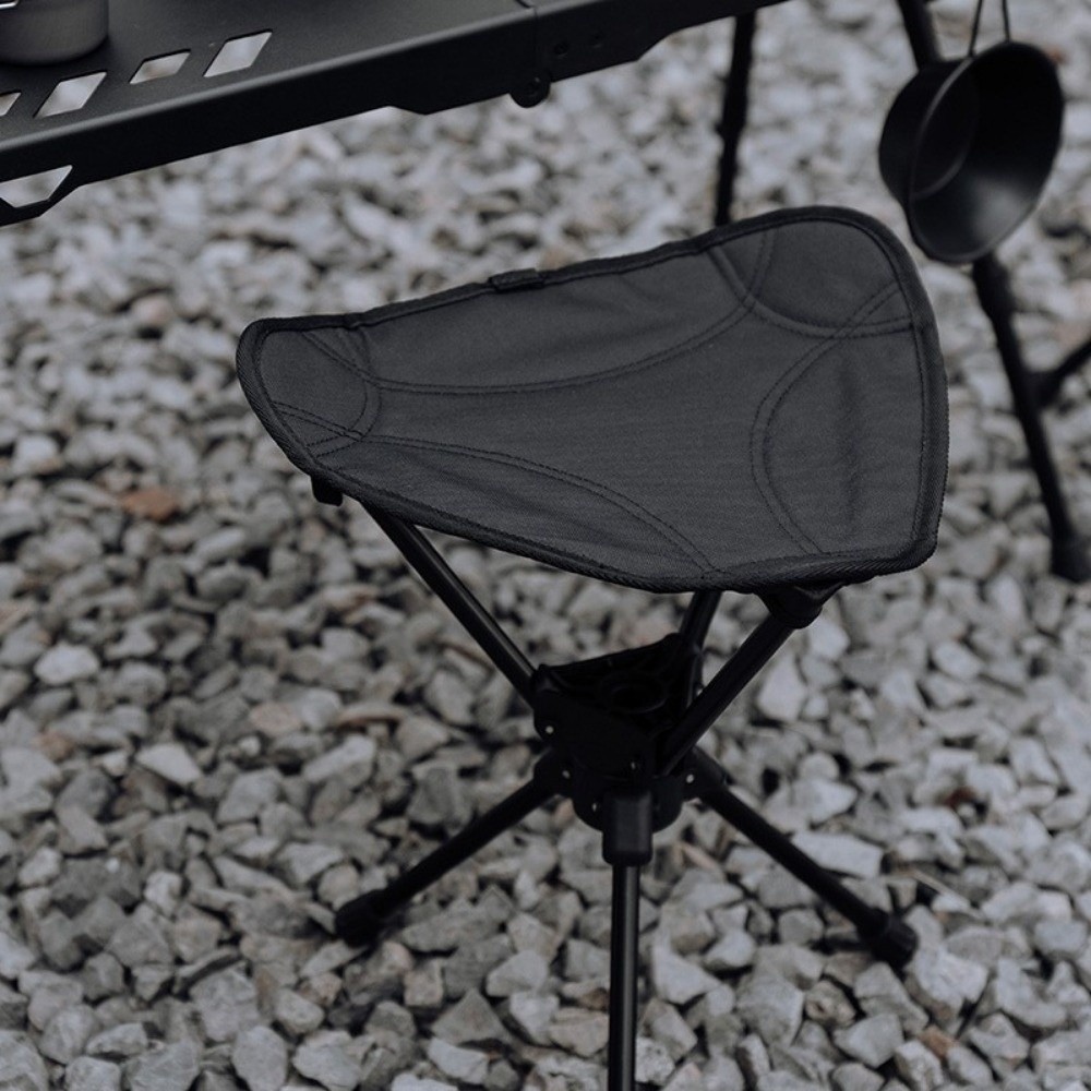 Woodworking Outdoor Furniture - Taburete Plegable Giratorio de Tres Patas,