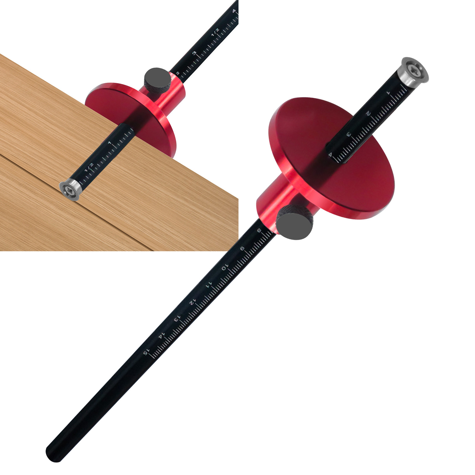 Woodworking Marking Gauge - Rasqueta de Carpintería Europea con Rueda,
