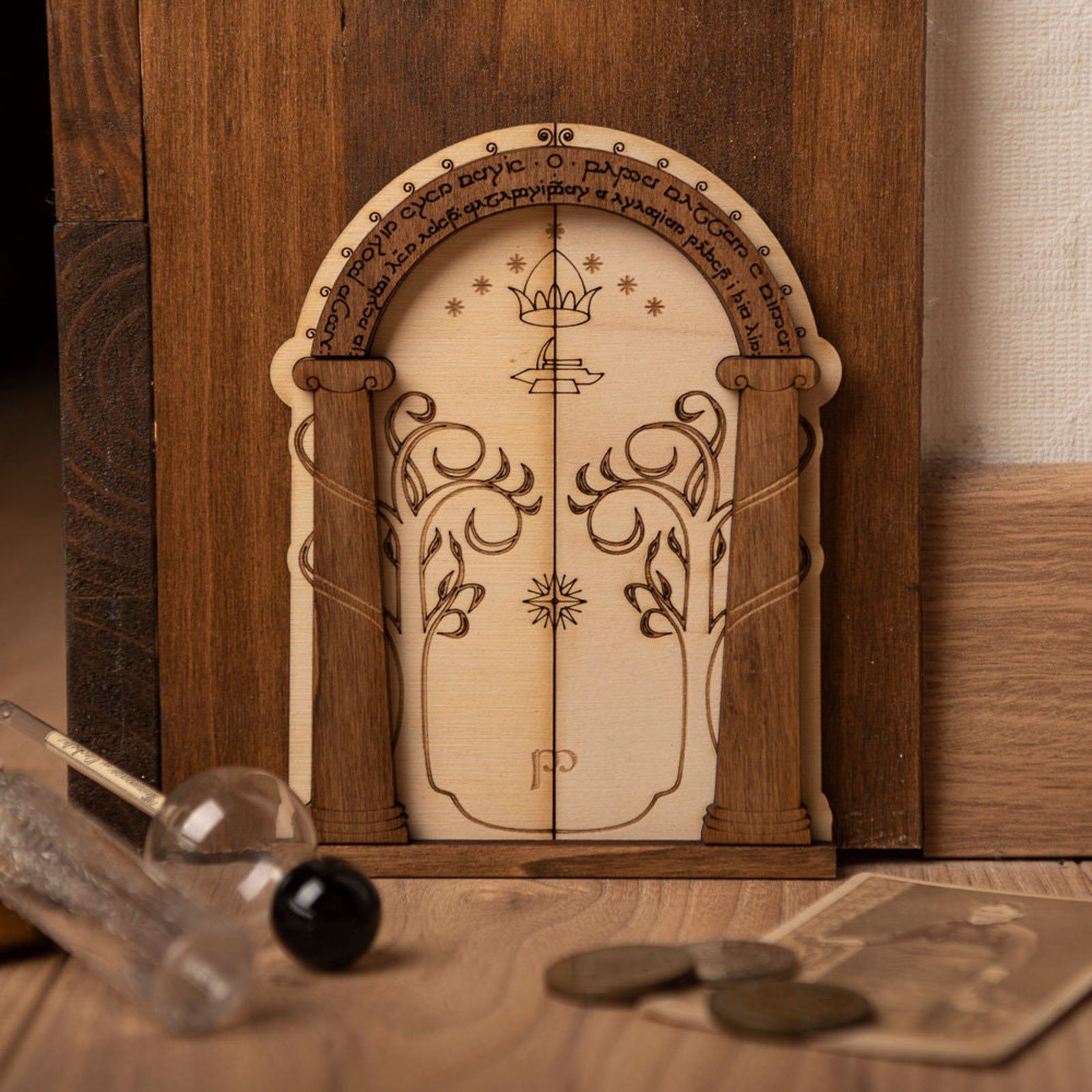 Woodworking Outdoor Furniture - Puertas de hadas para árboles, puerta