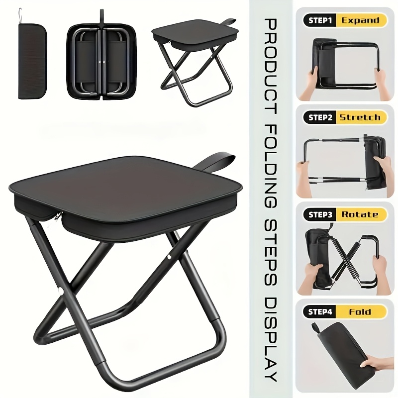 Woodworking Outdoor Furniture - Taburete Plegable Portátil, Silla Ligera para