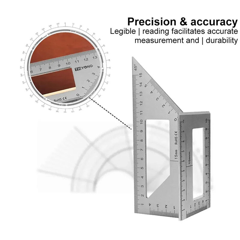 Woodworking Marking Gauge - Regla de Ángulo Multifuncional de 45