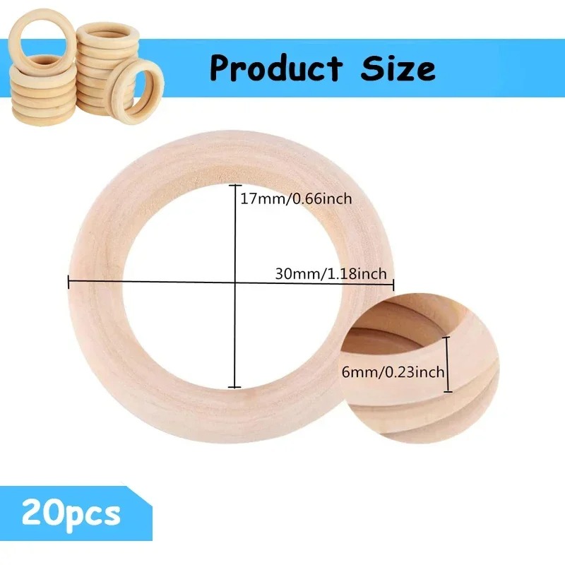20 Piezas de Anillos de Madera - Woodworking Joint Types reseña y precio