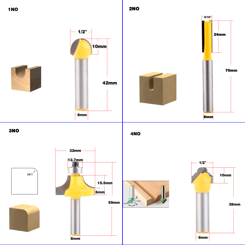 Broca de enrutador de madera d - Woodworking Usa reseña y precio