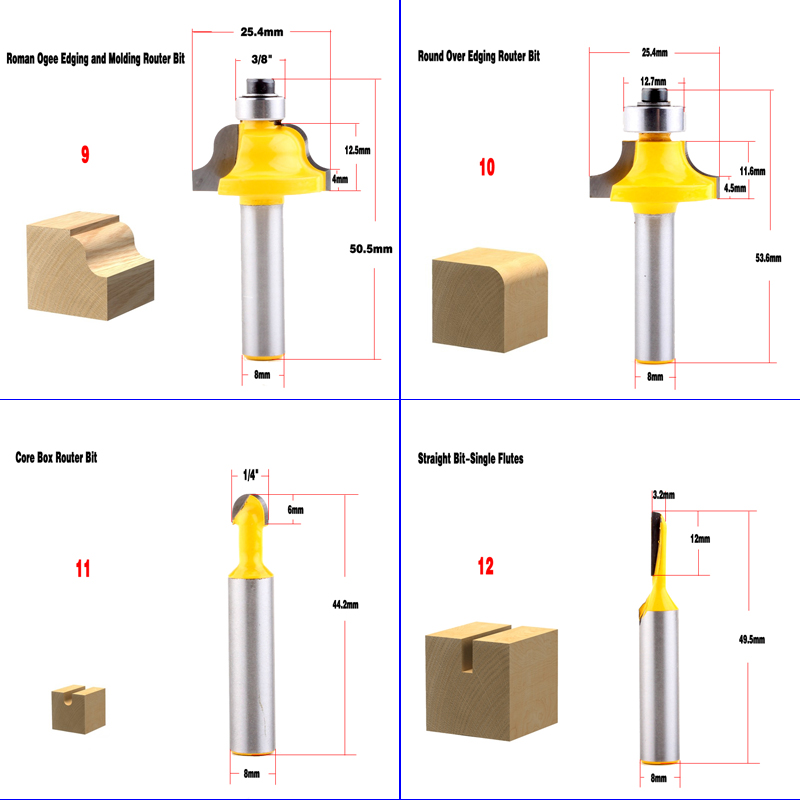 Broca de enrutador de madera d - Woodworking Usa reseña y precio