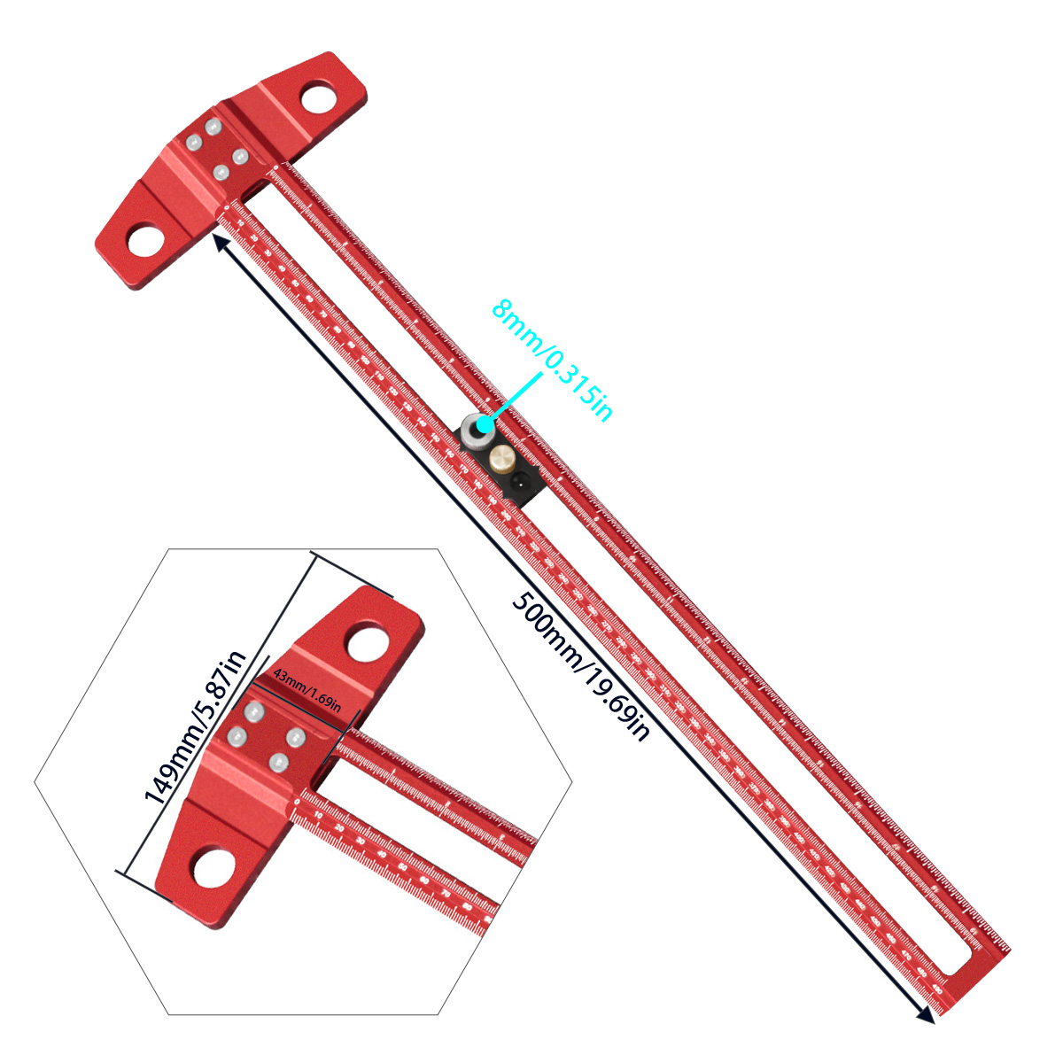 Regla de Marcado en T para Car - Woodworking Marking Gauge reseña y precio