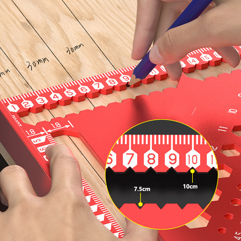 Regla triangular multiángulo 3 - Woodworking Classes reseña y precio